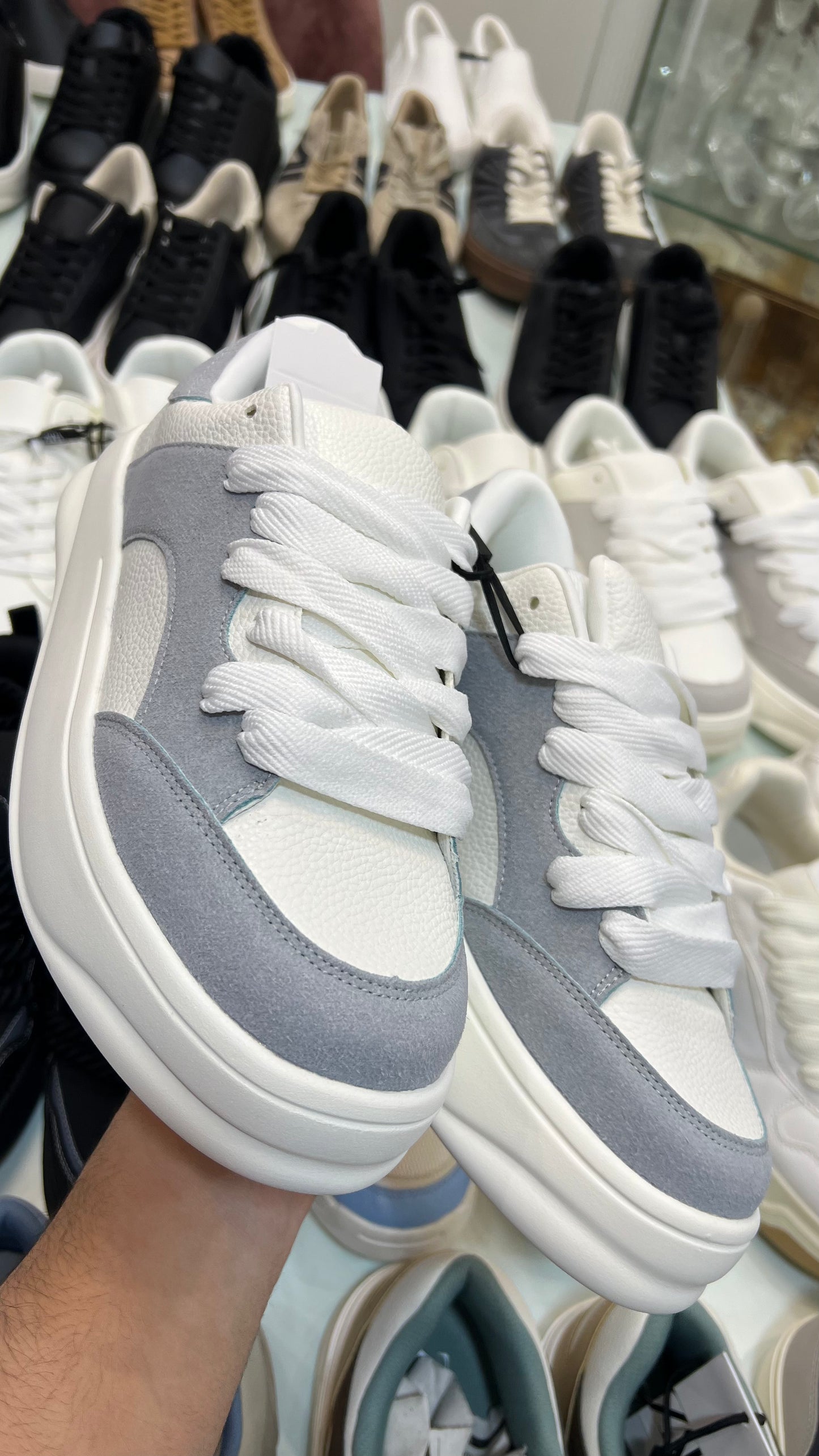 Chunky Leather Sneakers Zara