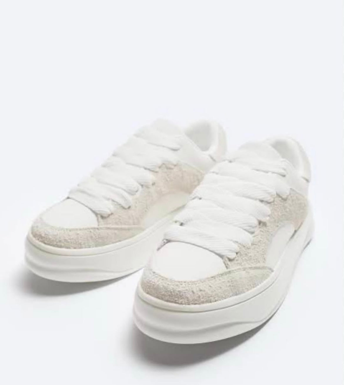 Chunky Leather Sneakers Zara